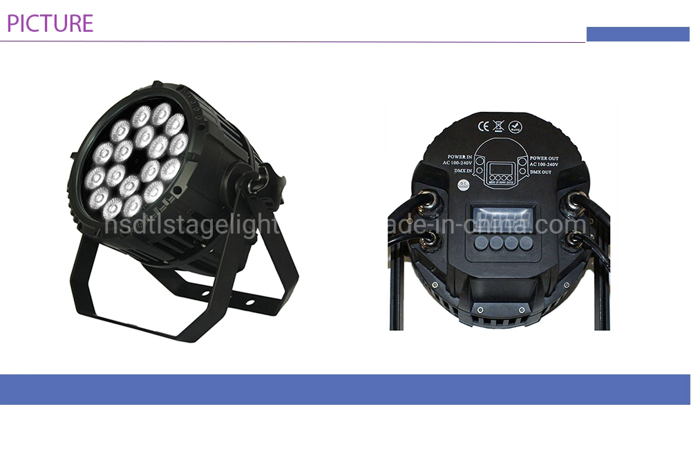 Waterproof Wash Stage Light 18X10W LED PAR Can Outdoor Live Show