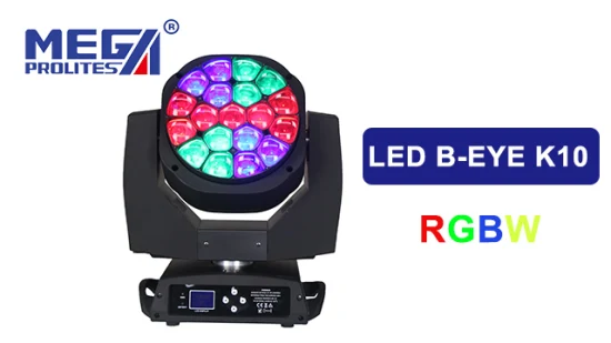 19 x 15 W RGBW LED 비 아이 줌 워시 무빙 헤드 Bühnen-DJ-Licht