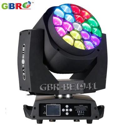 Gbr-Be1941 19X15W RGBW 4in1 LED 줌 B-Eye 무빙 헤드 라이트