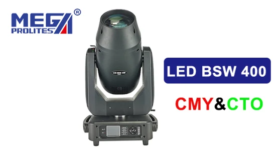 CMY 및 CTO 색상을 갖춘 전문적인 고출력 400W LED 빔 스팟 워시 3 in 1 무빙 헤드 라이트